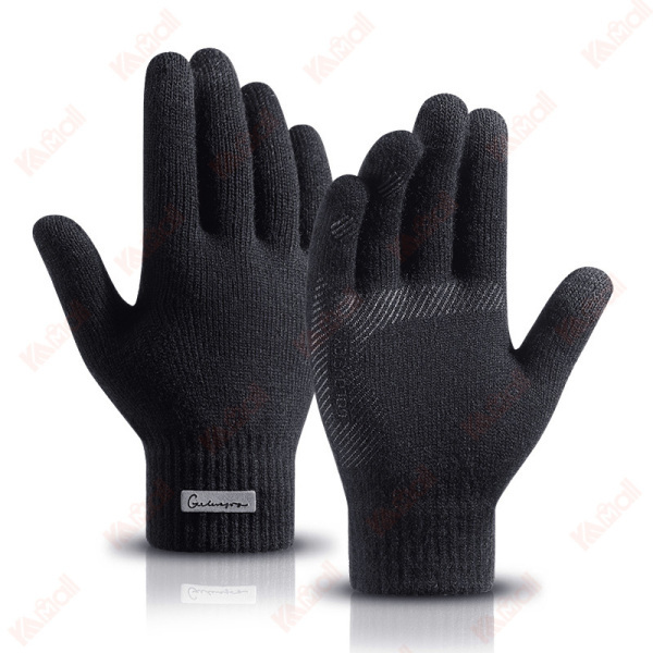winter arctic fleece knitted gloves